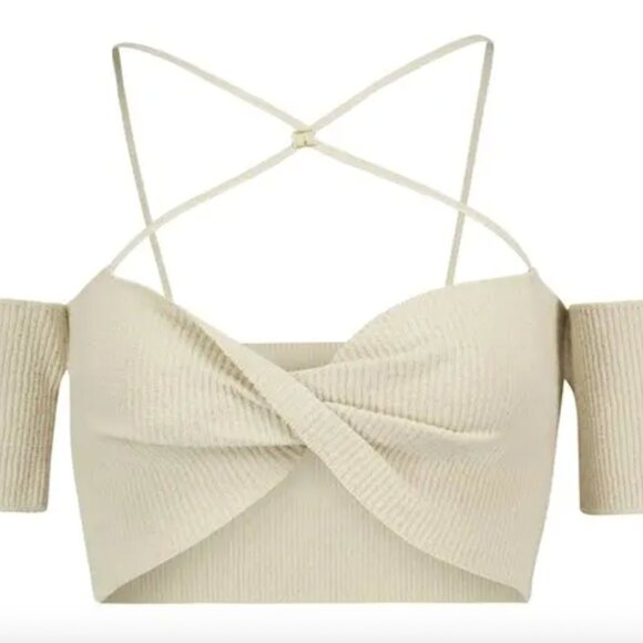 Jacquemus Le Haut Soleil top in beige - Picture 1 of 8